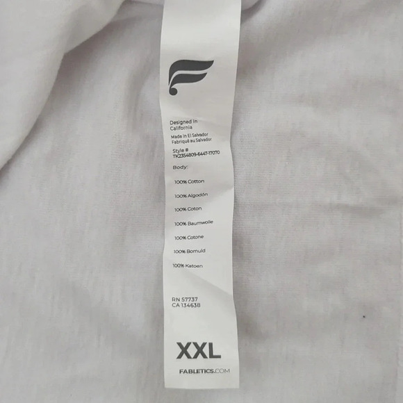 Fabletics International Women's Day Muscle Tank, Color White/Purple Size XXL - Picture 13 of 13